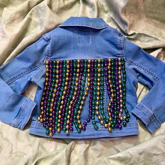 Denim Children's Place Fringe Mardi Gras Jacket - Picture 7 of 7